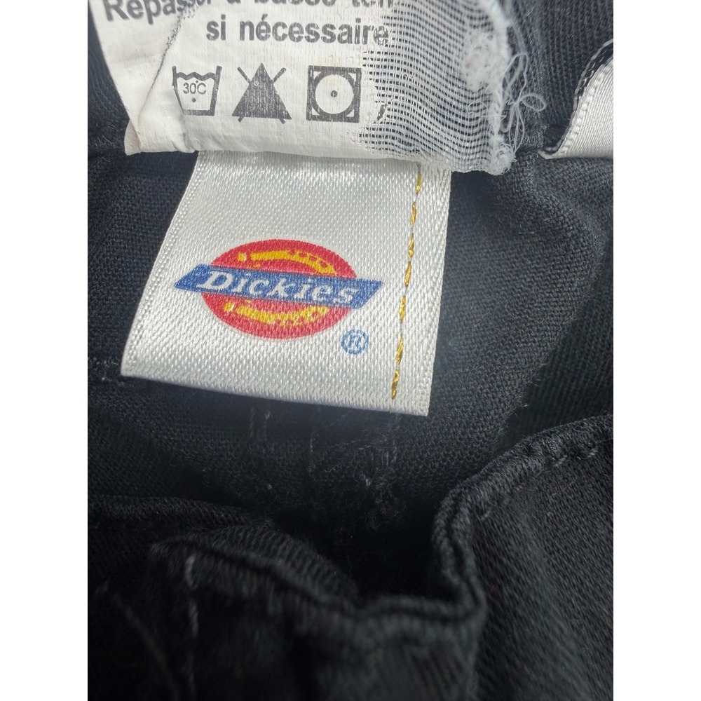 Dickies Cargo Work Pants Petite XS Black Utility Elastic Waist Straight Leg - Picture 3 of 9